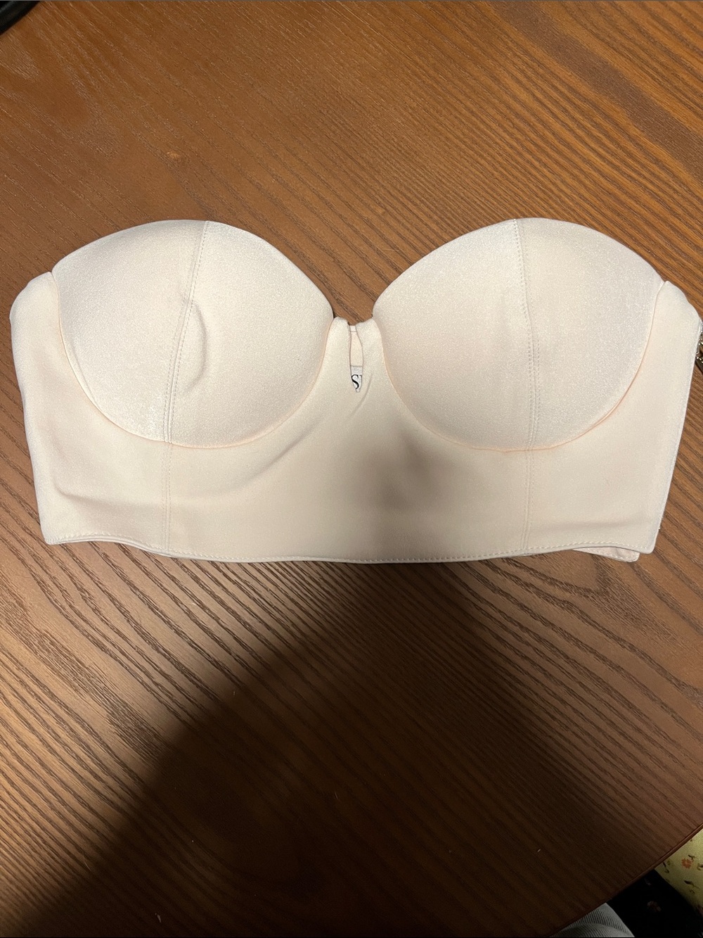 HOUSE OF CB Plain Molded Strapless Bra Top, Cream, Size XS